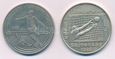 1982. 100Ft Cu-Ni "Labdarúgó világbajnokság 1982" + 1988. 100Ft "Labdarúgó EB / Kapus...