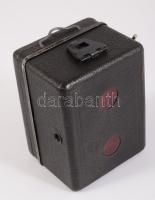 cca 1930 Zeiss Ikon Baby-Box fényképezőgép, jelzett, bőr tokkal