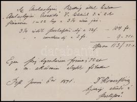 1874 Arany János (1817-1882) költő, az MTA főtitkára és Rómer Flóris (1815-1889) régész, festőművész...