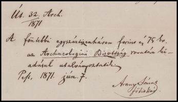 1874 Arany János (1817-1882) költő, az MTA főtitkára és Rómer Flóris (1815-1889) régész, festőművész...