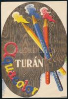 cca 1930-1940 Schuler József Rt. Turán-Aquacolor színező irón reklámlap