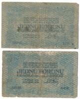 Csehszlovákia 1919. 1K (2x) "023" és "179" T:VG
Czechoslovakia 1919. 1 Koruna (...