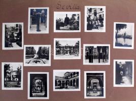 Több mint 300 db MODERN külföldi város képeslap és fotó albumlapokra ragasztva, utazások emlékei / M...