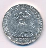 1907KB 5K Ag "Ferenc József koronázásának 40. évfordulója" kapszulában T:AU,XF kis karc
A...