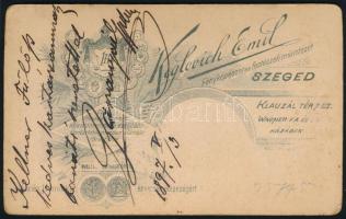 1897 Baranyai Gyula (1859-1932) polgári iskolai igazgató dedikált fotója Kellner Fülöp iskolaigazgat...