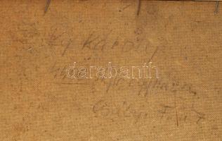 Sziky Károly (?-?): Atmoszférikus táj. Olaj, farost. Jelzett a hátoldalán. Dekoratív fakeretben. 41x...