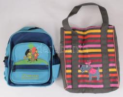 2db gyermek hátizsák, 28x32 cm, 26x26 cm