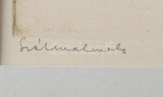 Csurgói Máté Lajos (1931-2001): Szélmalmok. Rézkarc, papír, jelzett, számozott: 2/VII. Paszpartuban....