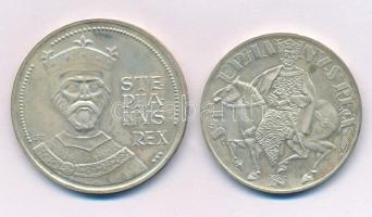 1972. 50Ft Ag + 100Ft Ag "Szent István" pár T:BU patina
Adamo EM38, EM39