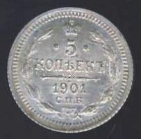 Oroszország 1901AP 5k Ag T:2+