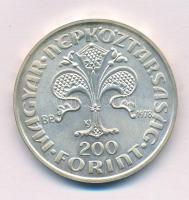 1978. 200Ft Ag "Első magyar aranyforint" T:BU Adamo EM56