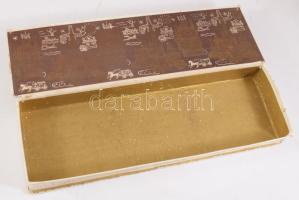 Chocolate cherry liqueurs (konyakmeggy) export bonbonos doboz, belül budapesti illusztrációkkal dísz...