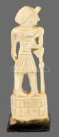2 darab faragott csont egyiptomi stílusú szobor, m: 12 cm