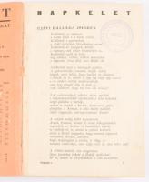 1940 Napkelet 1-8. Teljes, utolsó évfolyam. Szerk.: Kállay Miklós. Benne Hamvas Béla írásaival is