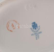 Hollóházi 5 darab tárgy, jelzett, hibátlan, m: 15 cm