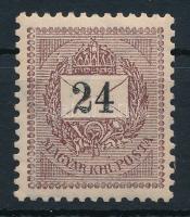 1898 24kr 12 : 11 3/4 fogazással, közel centrált, postatiszta
