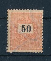 1898 50kr 12 : 11 3/4 fogazással, enyhén elfogazva (50.000) (rozsda / stain)