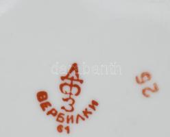 Tökalakú fedeles edény, jelzett, hibátlan, d: 11 cm