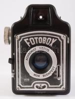 MOM Fotobox fényképezőgép, Achromat 1:7.7/75-ös objektívvel, működőképes állapotban, Vintage Hungari...