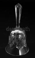Ajka Crystal csengő, jelzett, hibátlan, m: 15,5 cm