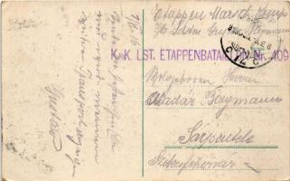 1916 Beograd, Belgrade, Belgrád; Universität / university + "K.k. Lst. Etappenbataillon Nr. 409...