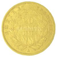Franciaország / Második Császárság 1857A 20Fr Au "III. Napóleon" (6,46g/0.900) T:XF France...