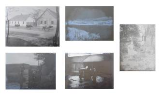 ca 1900 5 db üveg negatív 10x12 cm