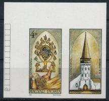 1987 Gyöngyöspatai Jessze-oltár vágott szelvényes ívsarki bélyeg