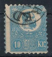 1871 Kőnyomat 10kr Mi 4a (1 sarokhiány / missing corner) (45.000) Certificate: Derecskei