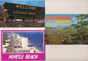 23 db MODERN külföldi város képeslap: USA, Kanada + 1 leporello / 23 modern foreign town postcards: USA, Canada + 1 leporello