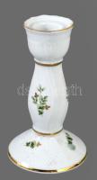 Hollóházi Erika mintás gyertyatartó, kézzel festett, jelzett, hibátlan 15 cm