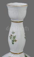 Hollóházi Erika mintás gyertyatartó, kézzel festett, jelzett, hibátlan 15 cm