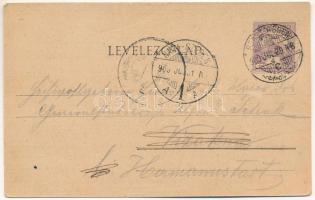 1900 Görgénysóakna, Görgény-Sóakna, Jabenita (Maros); fürdők / spas. Art Nouveau, floral (fa)