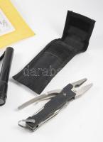 Zacskónyi túrázással kapcsolatos tétel, térképtartó, iránytű, nagyító, zseblámpa, stb