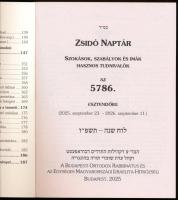 2026 Zsidó naptár az 5786. esztendőre. 2025, EMIH. 203p. Kiadói papírkötés, jó állapotban