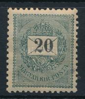 1899 20kr 12 : 11 3/4 fogazással, postatiszta