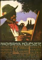 1996 Nagybánya művészete. MNG, kiállítási plakát, papír, feltekerve, sarkaiban ragasztószalaggal, 67×47,5 cm