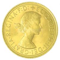Nagy-Britannia 1965. 1 Sovereign Au "II. Erzsébet" (8,03g/0.9167) T:AU Nagy-Britannia 1965. 1 Sovereign Au "Elizabeth II" (8,03g/0.9167) C:AU Krause KM#908