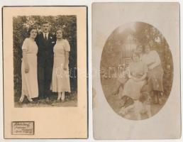 12 db RÉGI fotólap vegyes minőségben / 12 pre-1945 photo postcards in mixed quality