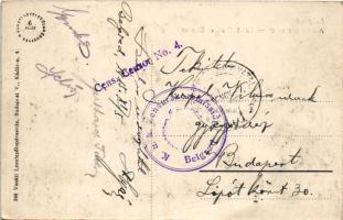 1915 Beograd, Belgrade, Belgrád; Mihály herceg út, üzletek. Vasúti levelezőlapárusítás 388. / Fürst ...