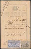 1926 Espinho (Portugália), kutyatartási engedély, illetékbélyegekkel / 1926 Espinho (Portugal), dog licence with fiscal stamps
