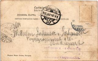 1903 Beograd, Belgrade, Belgrád; entrance to the old royal palace (fl)