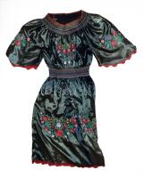 Kalocsai mintás női ruha, 48-as méret, hímzett. színváltós anyag