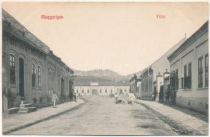 1908 Magyarigen, Ighiu; Fő tér. Schäser Ferenc kiadása. A képeslap címzettje Gidófalvi Gidófalvy Géza, nagyszebeni gimnáziumi tanár, a modern magyar grafikai gyorsírás úttörője. / main square