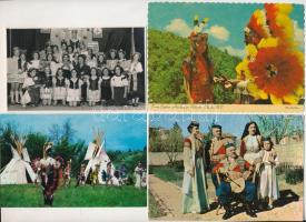 12 db MODERN népviselet képeslap / 12 modern folklore postcards