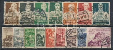 Deutsches Reich 1934-1939 16 db bélyeg, köztük teljes sor és szép bélyegzések is (Mi EUR 72.-)