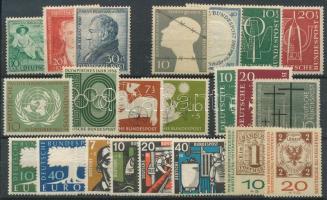 1949-1959 12 klf teljes német kiadás felárasokkal, csak az első sor falcos, stecklapon (Mi EUR 118.-)