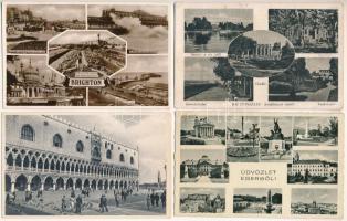 54 db RÉGI főleg külföldi város képeslap / 54 pre-1945 mainly foreign town postcards