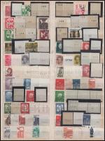 150-200 db hátoldali sorszámos bélyeg Bulgáriától Venezueláig, 12 klf országból, köztük párok, hármascsík is, nagyalakú berakólap mindkét oldalán