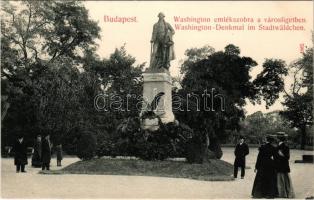 Budapest XIV. Városliget, George Washington szobor. Taussig Arthur 7987